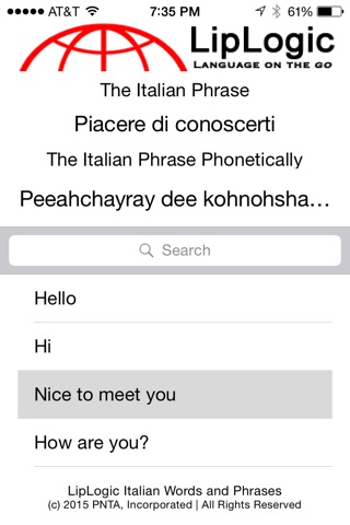 LipLogic Italian Words and Phrases screenshot 2