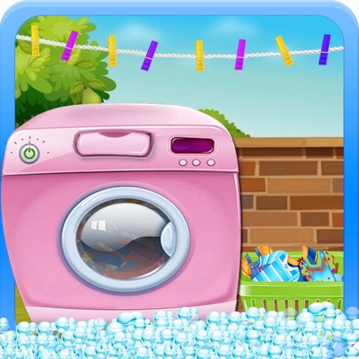 Home Service Laundry Girl Games Wash Dresses Game icon