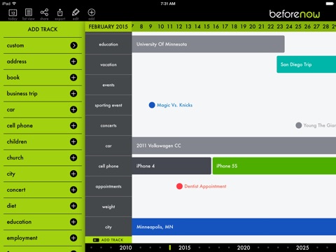 BeforeNow - Personal Timeline Creator and Journal screenshot 3