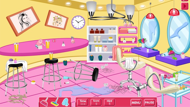 Clean up hair salon - Cleanup game screenshot-3