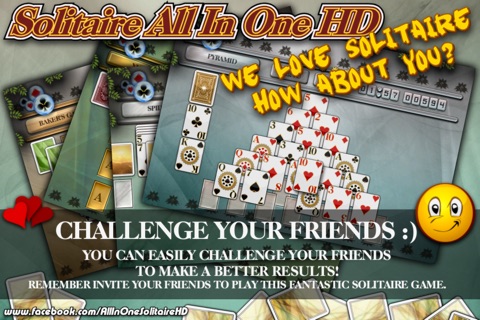 Solitaire All In One HD Pro - The Classic Card Game Full Deluxe Puzzle Pack for iPad & iPhone screenshot 2