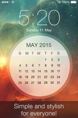 Calendar Lock Screens - Free Calendar Wallpapers, Backgrounds and Themes for iPhone, iPod, and iPad screenshot 2