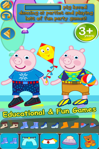 My Interactive Happy Little Pig Story Book Dress Up Time Game - Free App screenshot 2