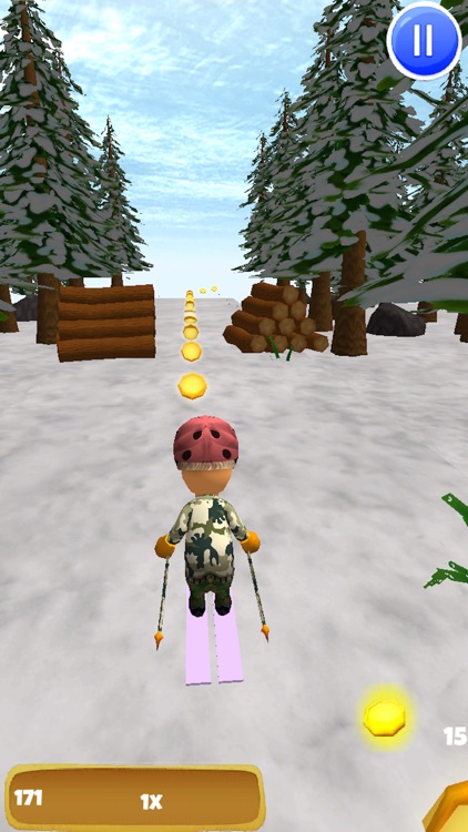 A Downhill Snow Skier: 3D Mountain Skiing Game - Pro Edition screenshot-3
