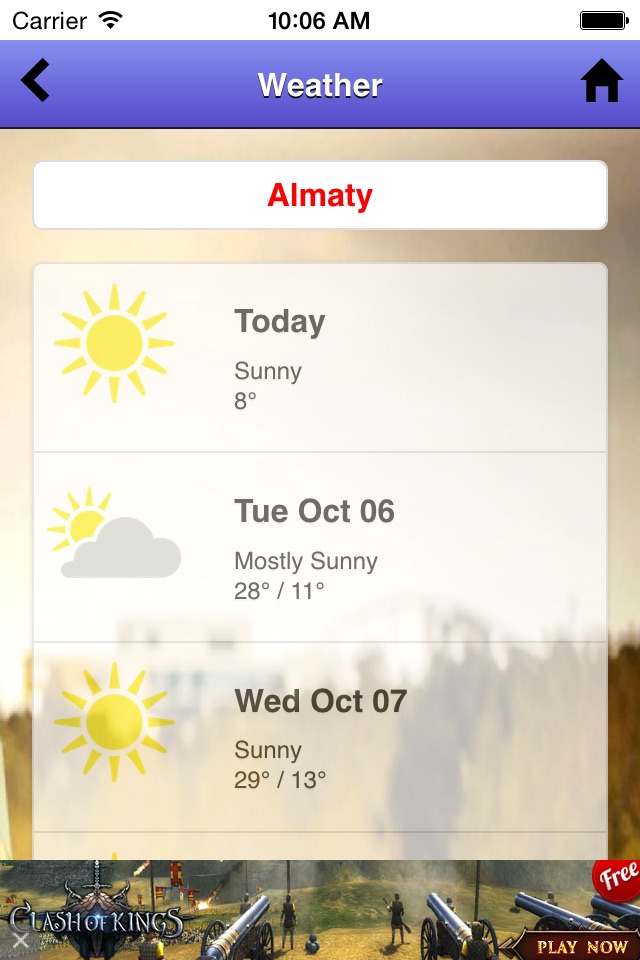 Погода в Казахстане screenshot 2