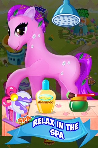 Pony Care Resort - Pretty pony dress up and princess spa & salon game screenshot 4