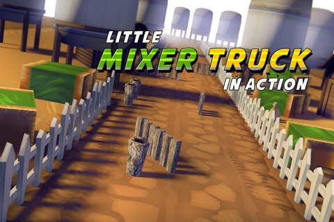 A Little Mixer Truck in Action Free: 3D Cartoonish Construction Driving Game for Kids screenshot 3