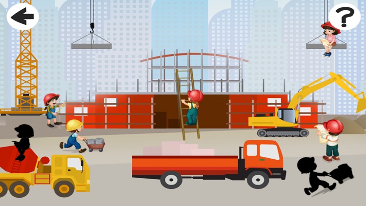 A Construction Site Shadow Game: Learn and Play for Children