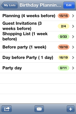 Birthday Planning List screenshot 2