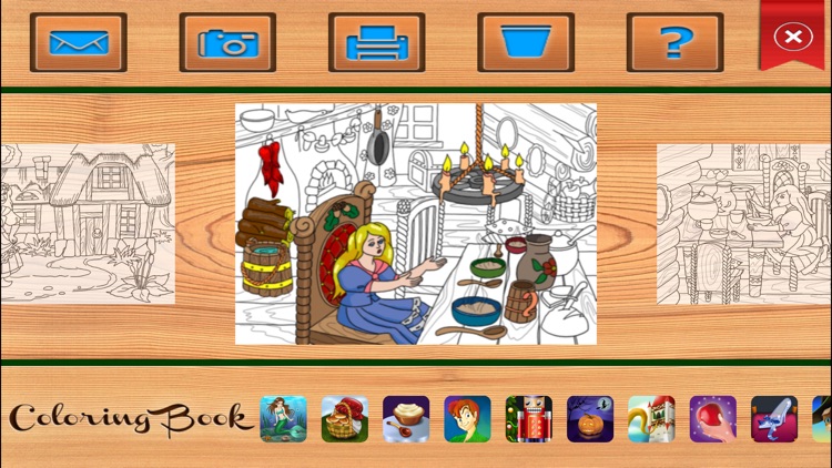 Goldilocks and the Three Bears. Coloring book for children