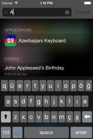 Azerbaijani keyboard screenshot 4
