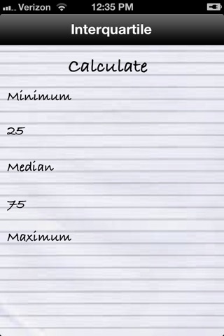 Interquartile, Median, Minimum and Maximum screenshot 2