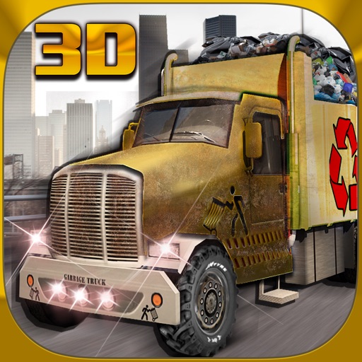 Real Trash Dump Truck Driving 3D Icon