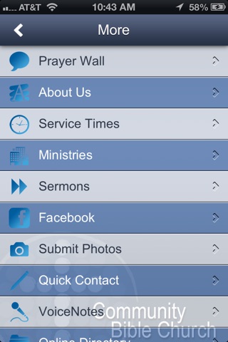 Community Bible Church. screenshot 2