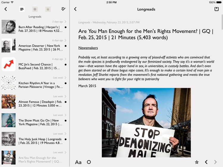 lire for iPad (Full-text RSS)