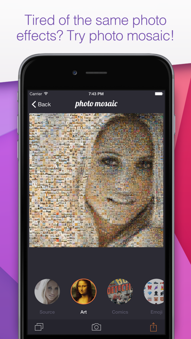 How to cancel & delete Photo Mosaic - touch and turn your selfie into a masterpiece and create amazing mosaics from iphone & ipad 3