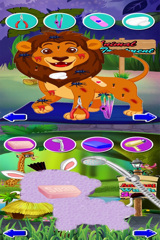 Zoo Animals Rescue Doctor Game & Washing Salon screenshot 2