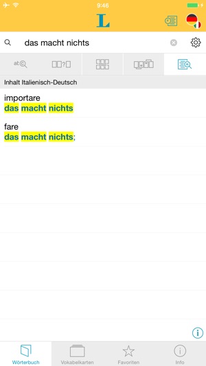 Italienisch <-> Deutsch Wörterbuch Basic mit Sprachausgabe(圖2)-速報App