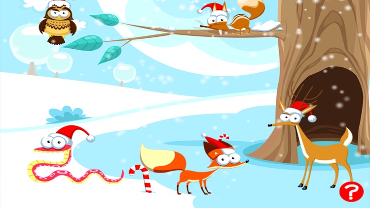 A Christmas Tale: a game to learn and play for children with animals of the snowy wood