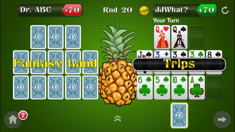 ABC Open Face Chinese Poker with Pineapple - 13 Card Game screenshot-0