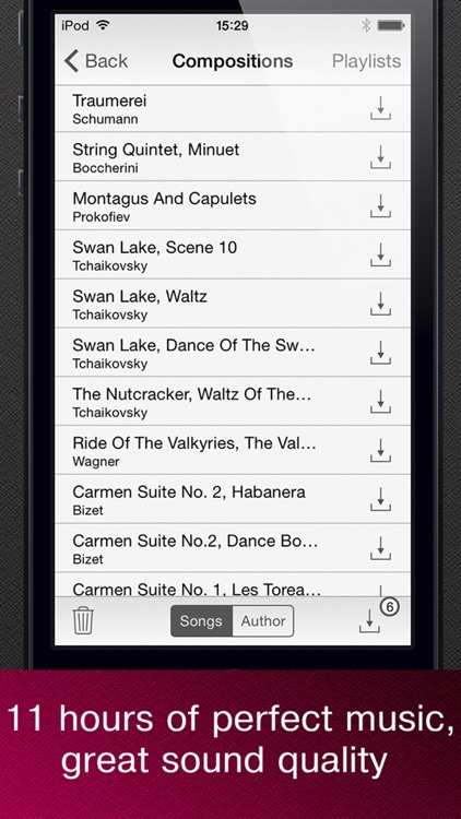 Masterpieces of classical music.