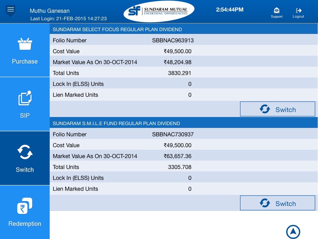 Sundaram Mutual Fund for iPad screenshot 4