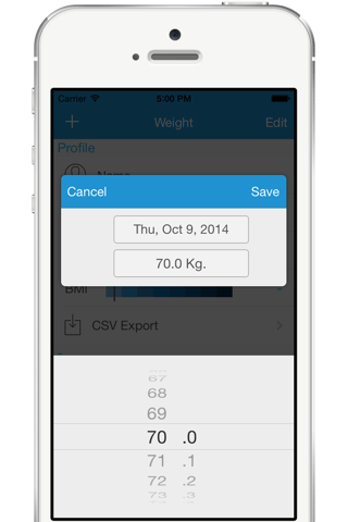 Weight Tracker Pro - Control your weight and BMI ! screenshot 3