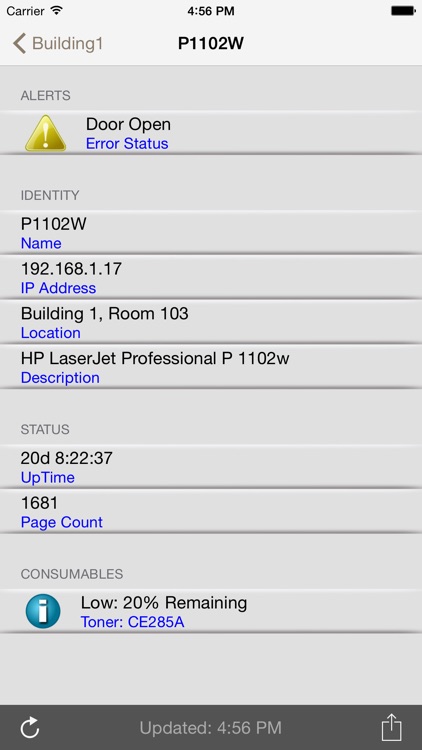 PrinterMonitor - SNMP client for network printers