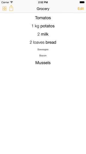 SavouryList - Grocery List for Shopping