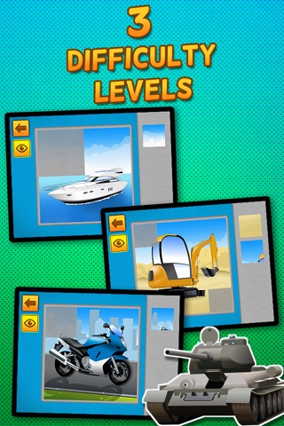 Kids & Play Cars, Trucks, Emergency & Construction Vehicles Puzzles screenshot 2