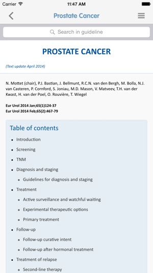 EAU Pocket Guidelines