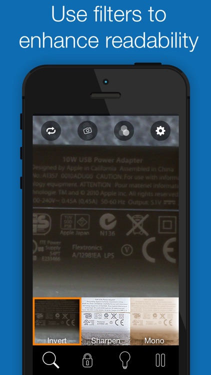 BigMagnify - Zooming Magnifier and Mirror with Flashlight screenshot-3