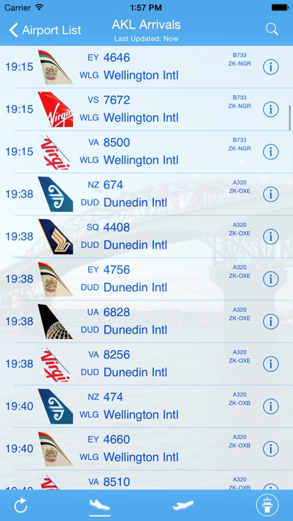 New Zealand Airport - iPlane Flight Information