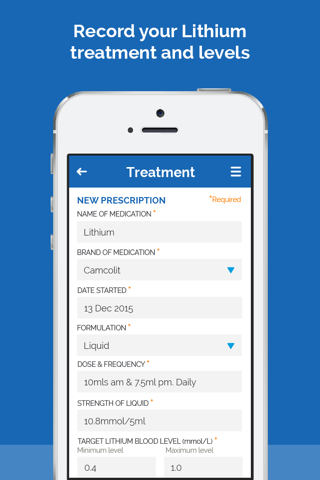 NHS Physical Health Monitor (for Lithium) screenshot 2