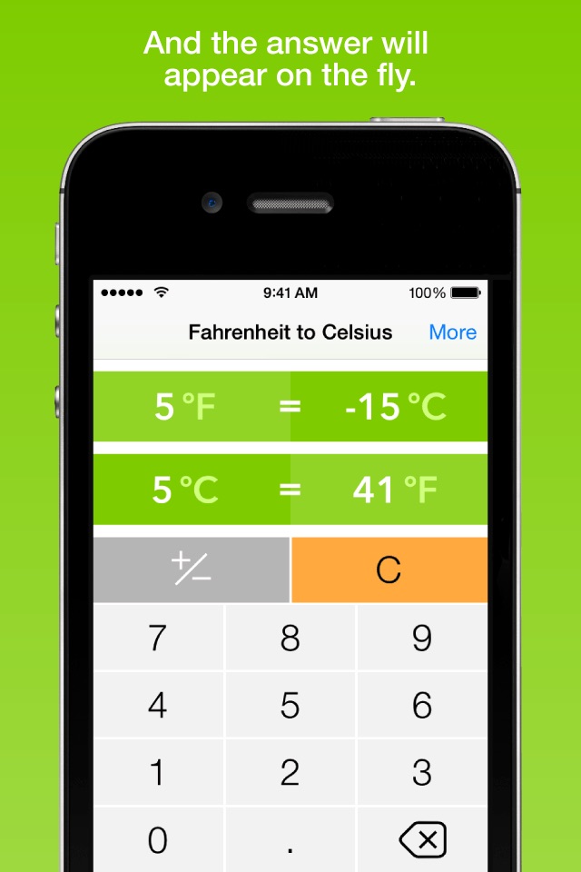 Fahrenheit To Celsius, the fastest temperature converter screenshot 2