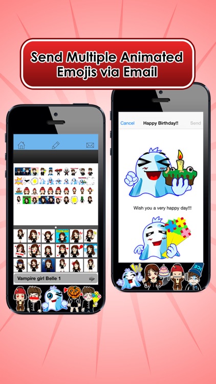 Emoji Kingdom 14 Vampire Halloween Emoticon Animated for iOS 8 screenshot-3