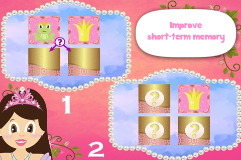 Play with Princess Zoe Memo Game for toddlers and preschoolers screenshot 2