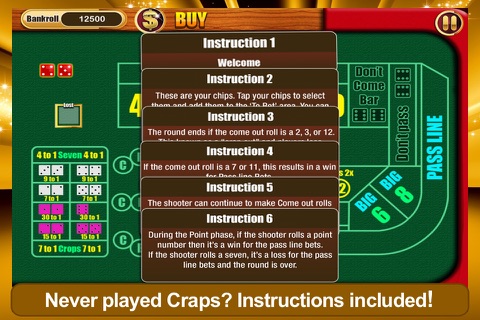 A Pharaoh's Lucky 7 Master Casino Craps 3D Addict Game screenshot 3