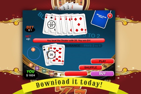 Super Jackpot Blackjack Party HD screenshot 3