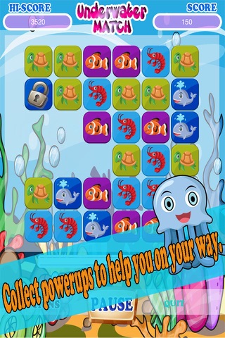 Underwater Match 4 - Ocean Block Puzzle Mania : Free Game screenshot 4
