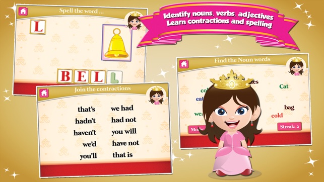 Princess Goes to School: First Grade Learning Games(圖3)-速報App