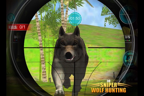Angry Wolf Attack : Sniper shooter and hunting game in the jungle screenshot 2