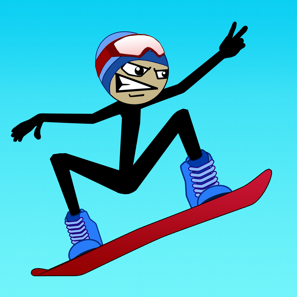 Stickman Snowboarder App Icon