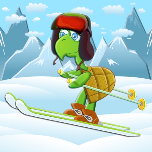 Turtle Fun Ski - Downhill skiing against your friends iOS App