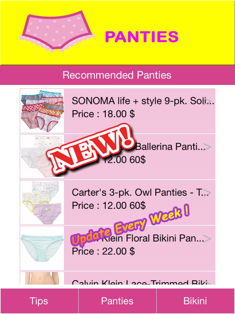 Panties Catalog at App Store downloads and cost estimates and app