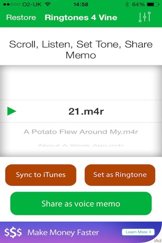 VTones Audio Pack For Vine screenshot 4