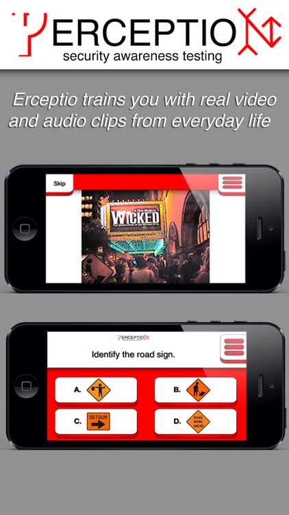 ERCEPTIO - Cross train your brain! Test your perception and security observation skills with real video and audio clips from everyday life.