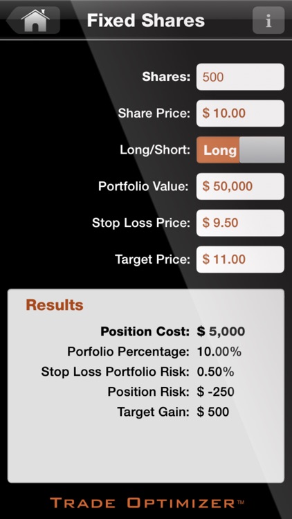 Trade Optimizer: Stock Position Sizing Calc Calculator