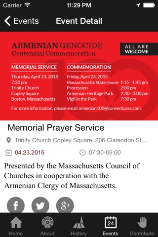 Massachusetts Committee to Commemorate the Armenian Genocide screenshot 2