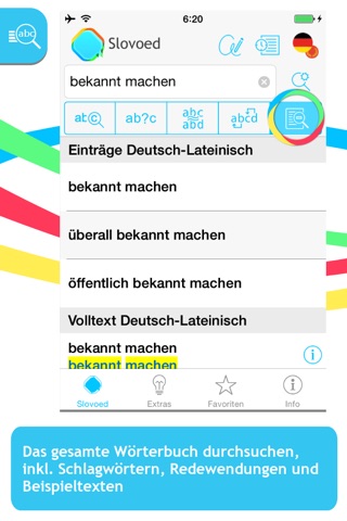 German <-> Latin Slovoed Compact talking dictionary screenshot 2